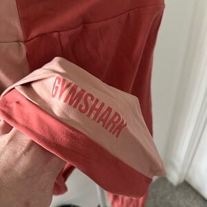 Gymshark Two-Tone Leggings in Coral & Blush Pink